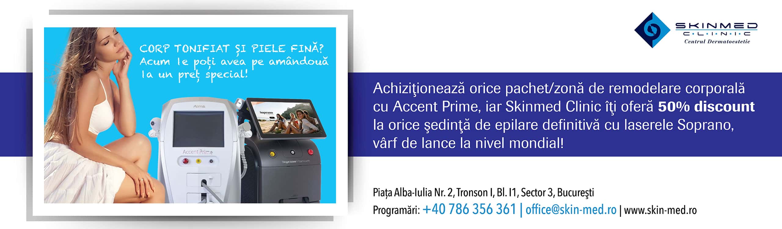 banner site 50% reducere epilare accent - skinmed